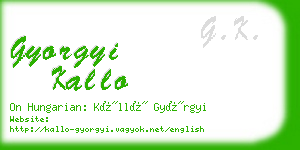 gyorgyi kallo business card